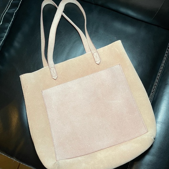 Preloved Madewell The Suade Medium Transport Tote Bag in Dusty Clay - Picture 5 of 9